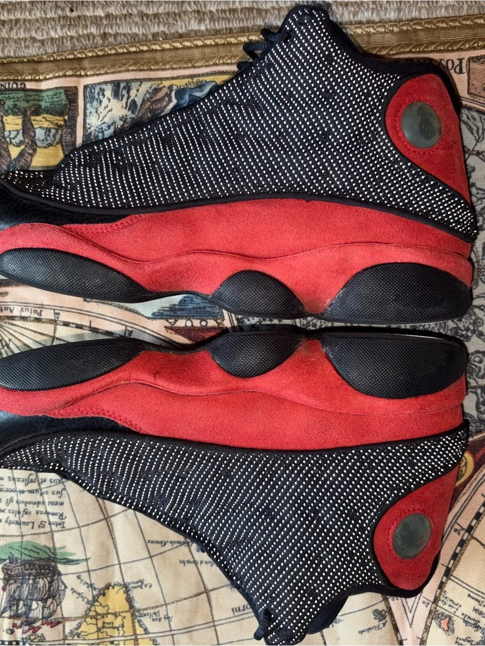 Jordan Men’s Sneakers - Black & Red Reflective Top